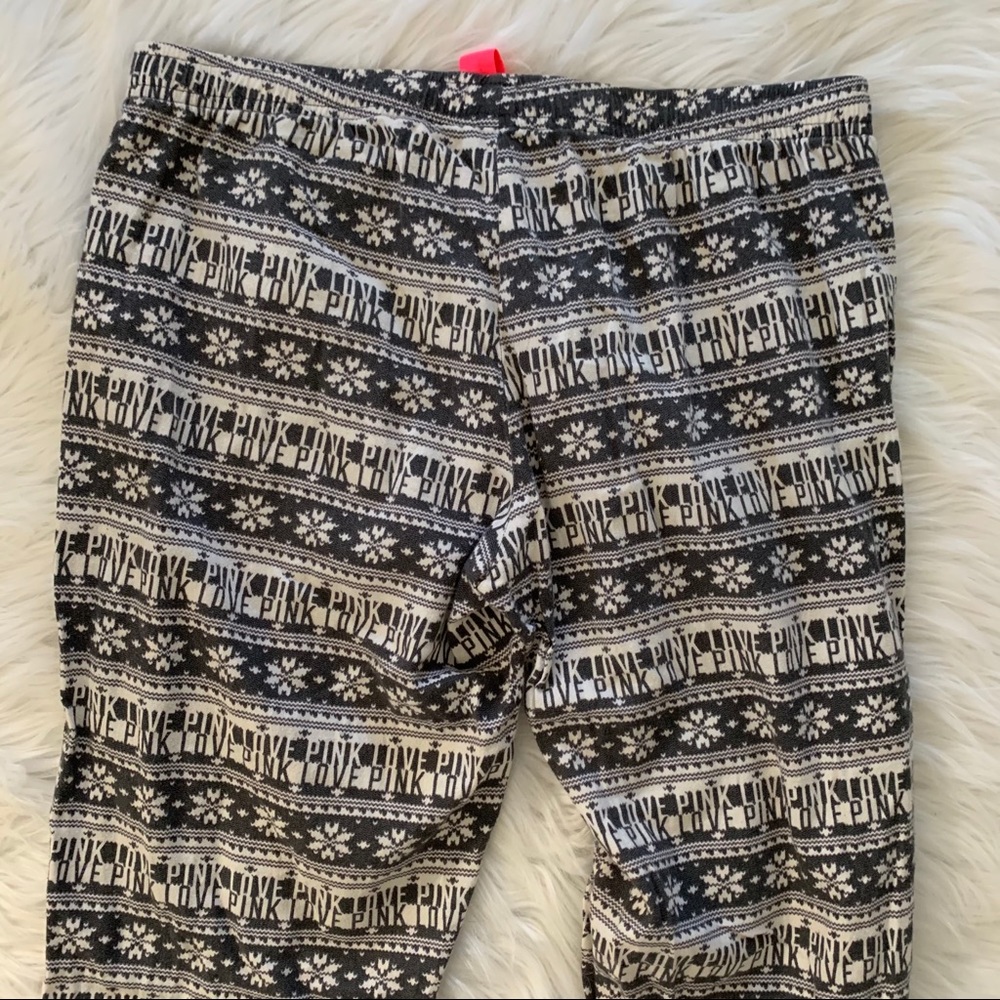 Victoria secret love pink fair isle pajama pants - Picture 6 of 8